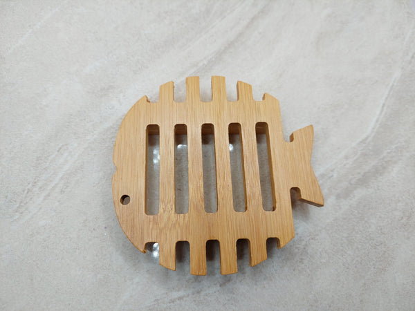 FSC ™ certified bamboo soap trays Fish shaped - Saboena