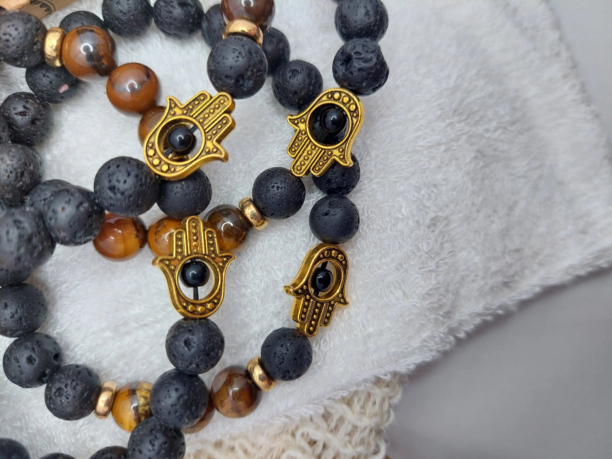Lava stone bracelets made from natural stone - Saboena