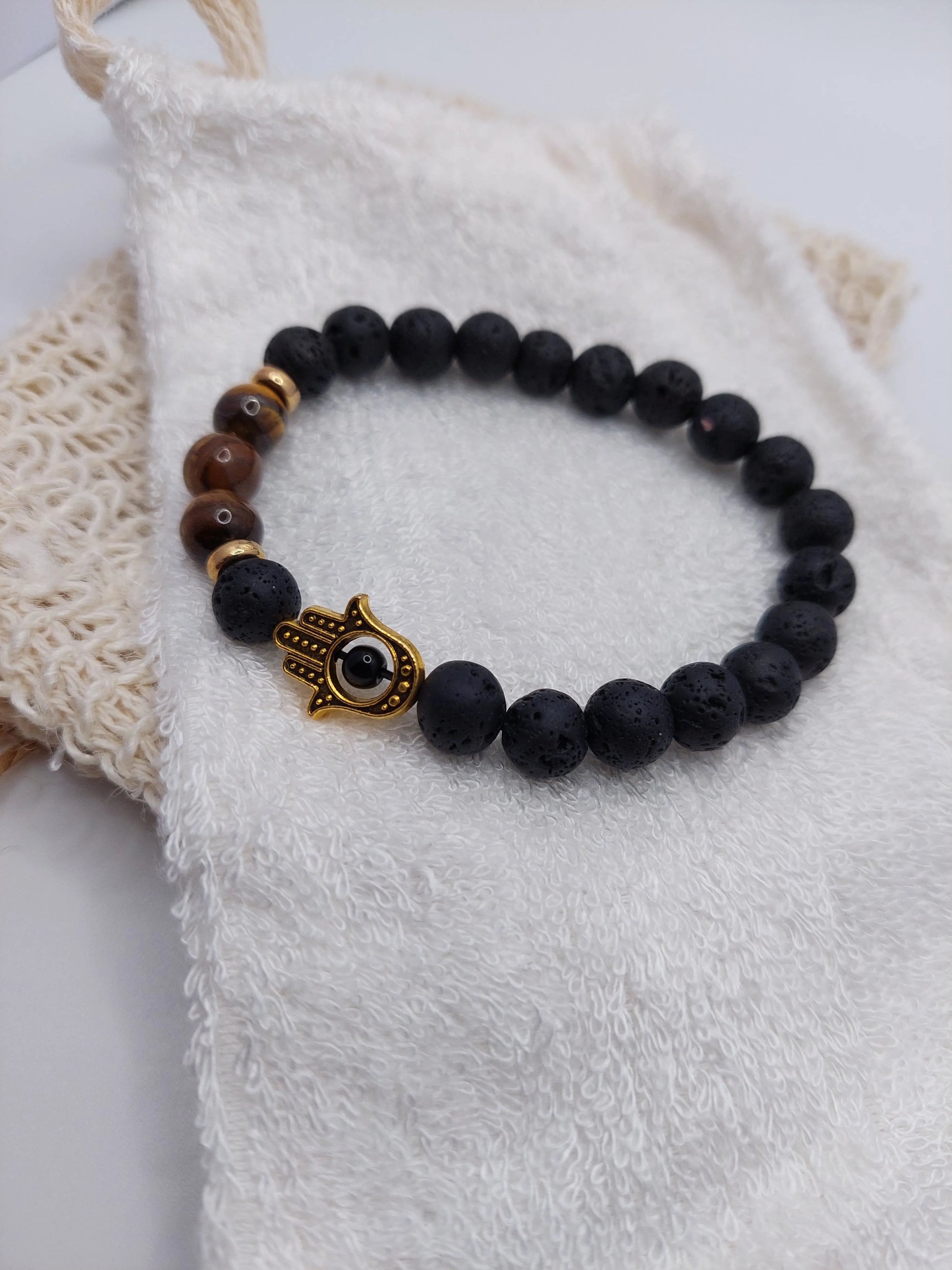Lava stone bracelets made from natural stone - Saboena