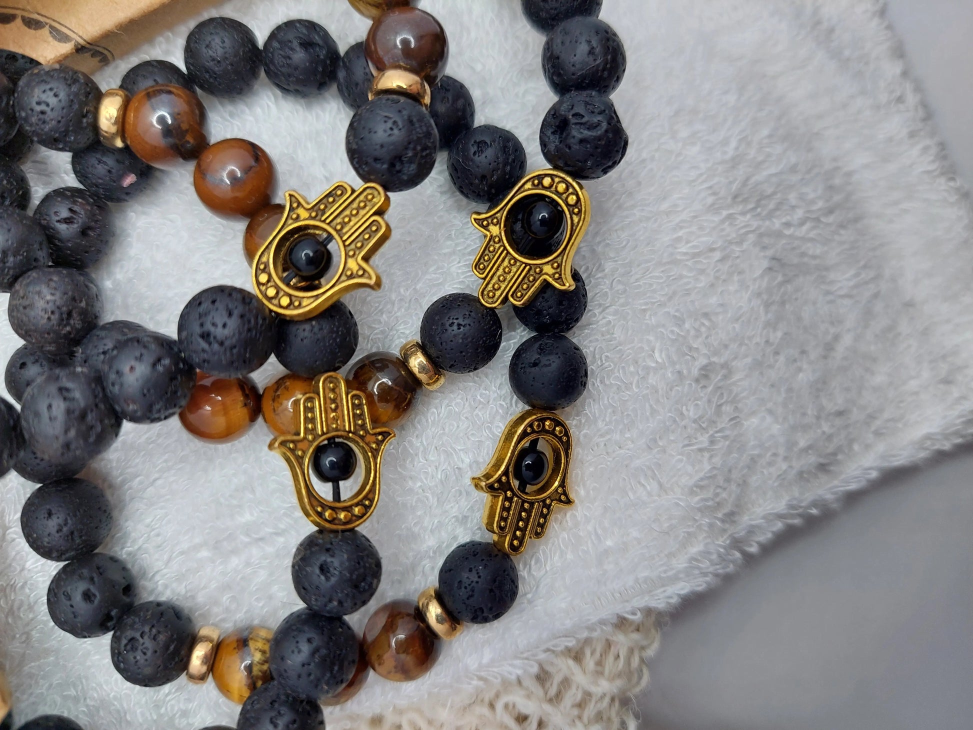 Lava stone bracelets made from natural stone - Saboena